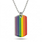 Rainbow Pride Pendant Necklace – Colorful Heart Charm with Adjustable Chain