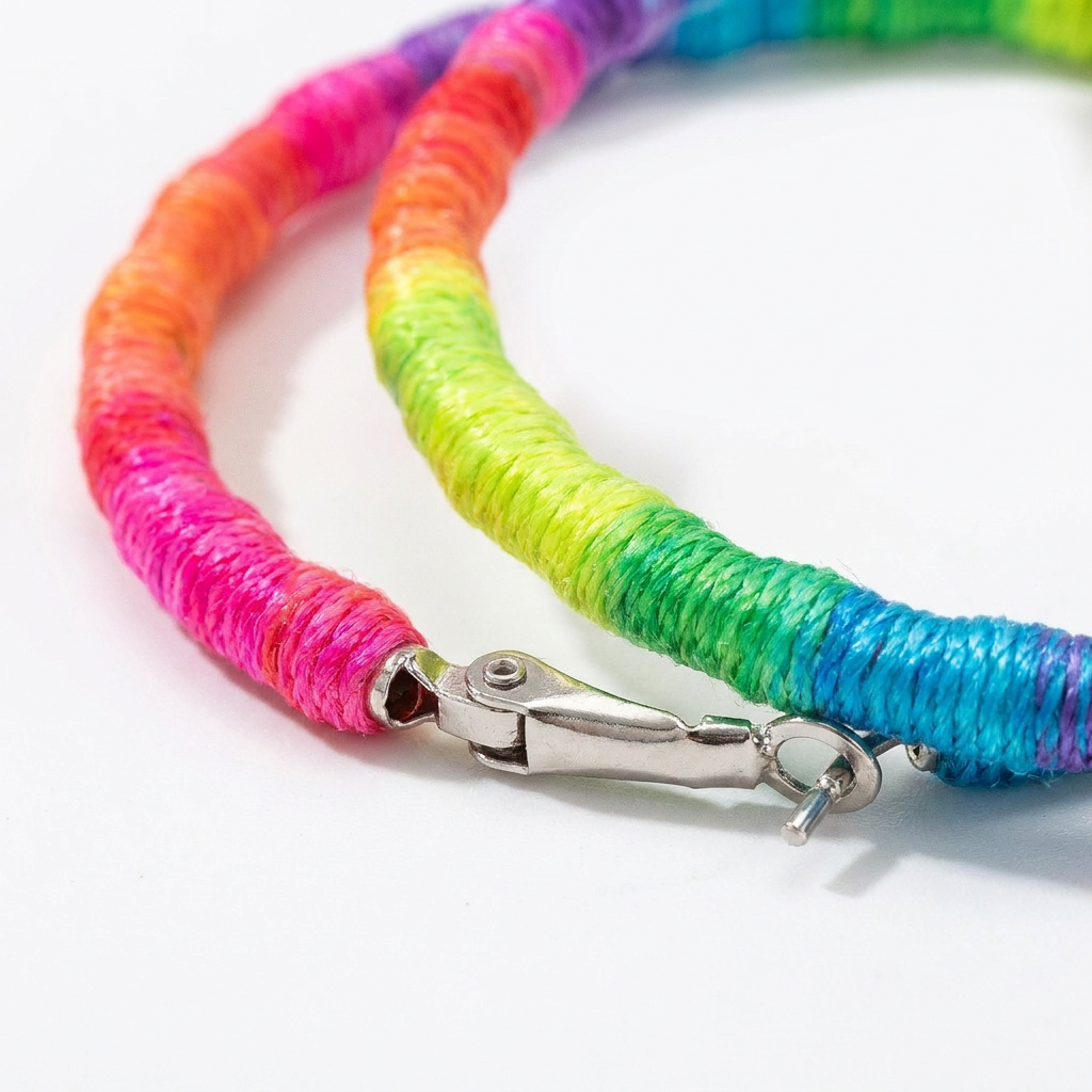 Colorful Hoop Earrings – Statement Style with Woven Rope Design