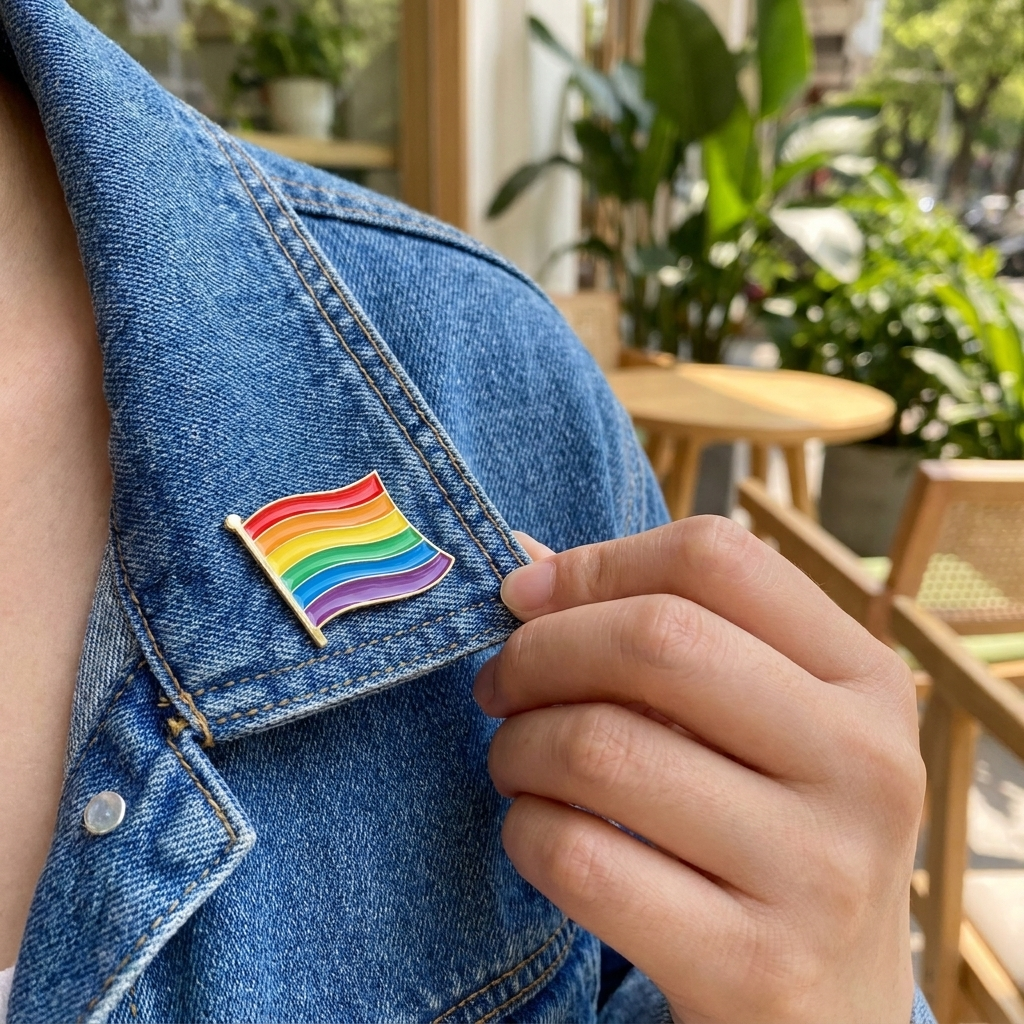 Rainbow Pride Enamel Pin – Expressive Style with Durable Metal
