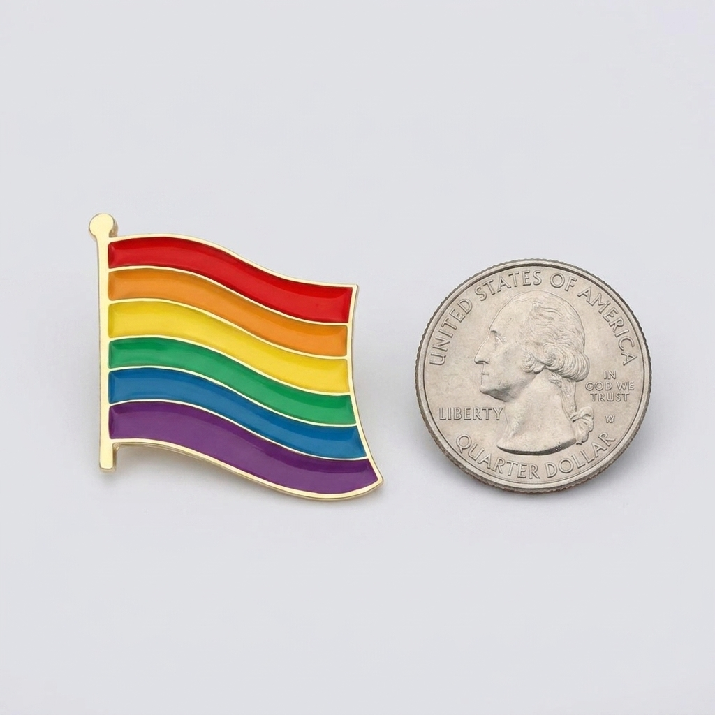 Rainbow Pride Enamel Pin – Expressive Style with Durable Metal