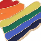 Rainbow Enamel Pin – Personal Style with Heart & Hand Designs