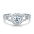 Cubic Zirconia Engagement Ring – Elegant Sparkle in White Gold