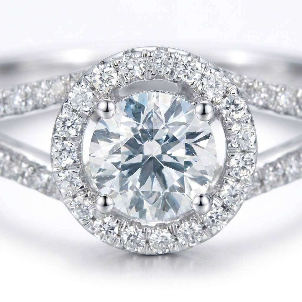 Cubic Zirconia Engagement Ring – Elegant Sparkle in White Gold