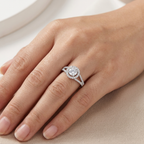 Cubic Zirconia Engagement Ring – Elegant Sparkle in White Gold