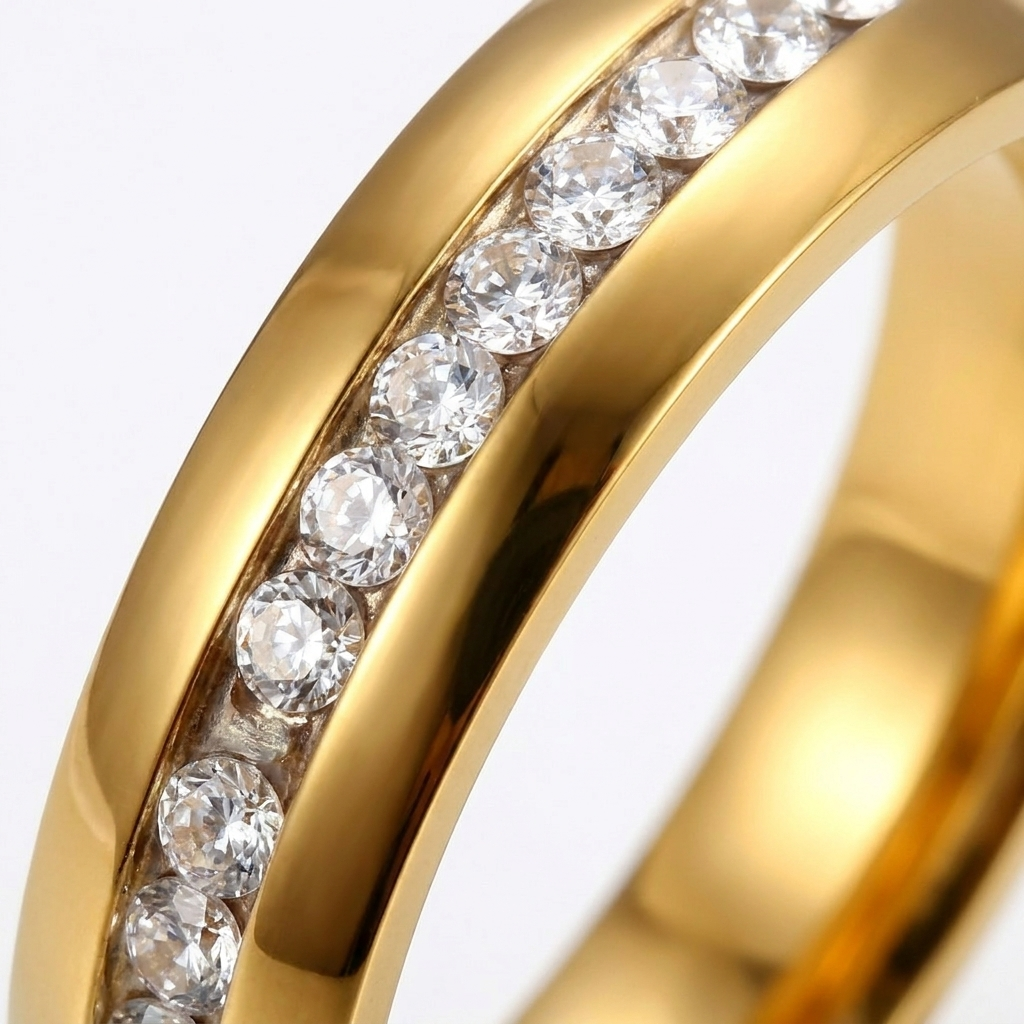 Gold Wedding Band Ring – Timeless Style in Stainless Steel