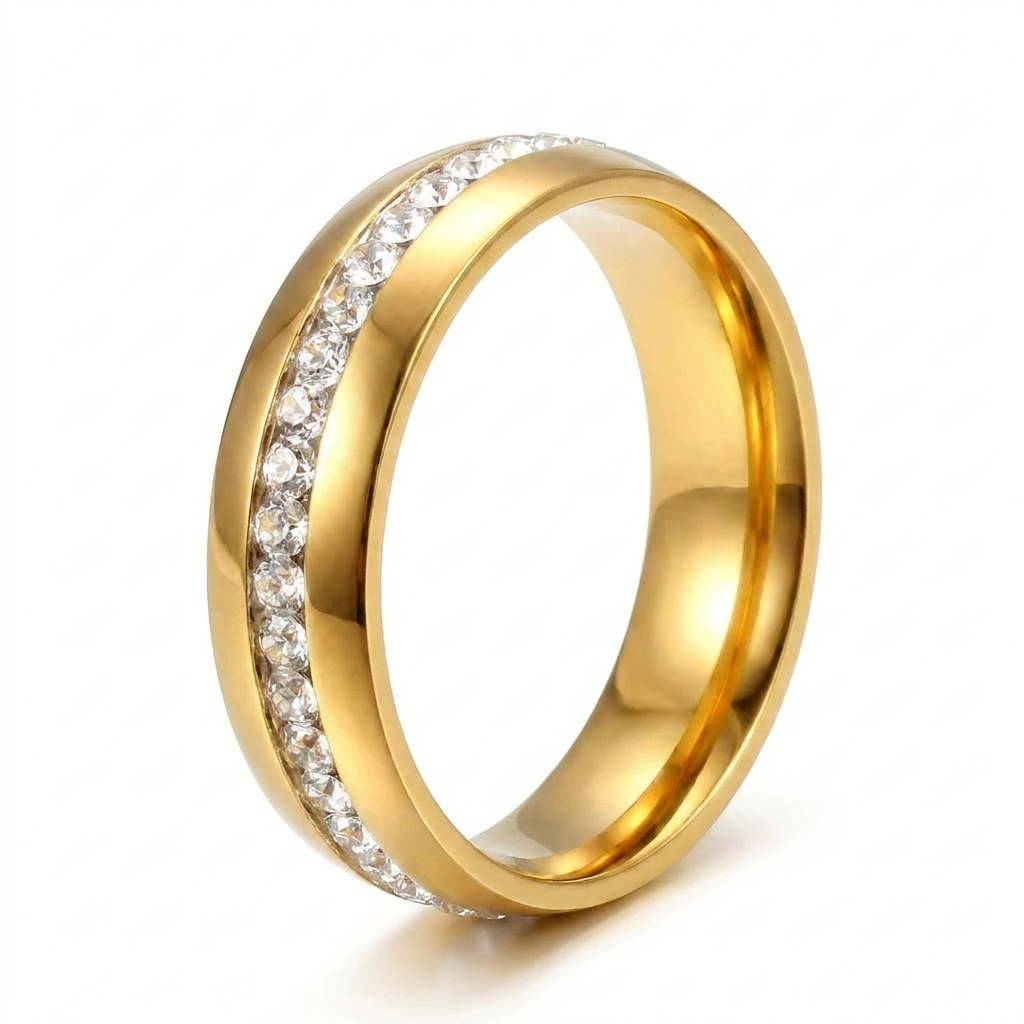 Gold Wedding Band Ring – Timeless Style in Stainless Steel
