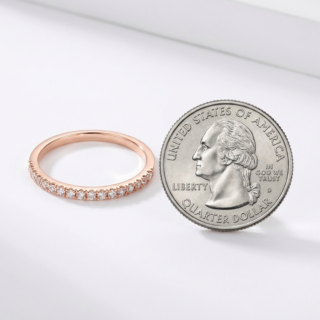 Micro Pave Zircon Ring – Delicate Sparkle for Everyday Stacking