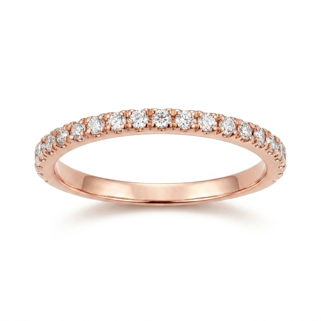 Micro Pave Zircon Ring – Delicate Sparkle for Everyday Stacking