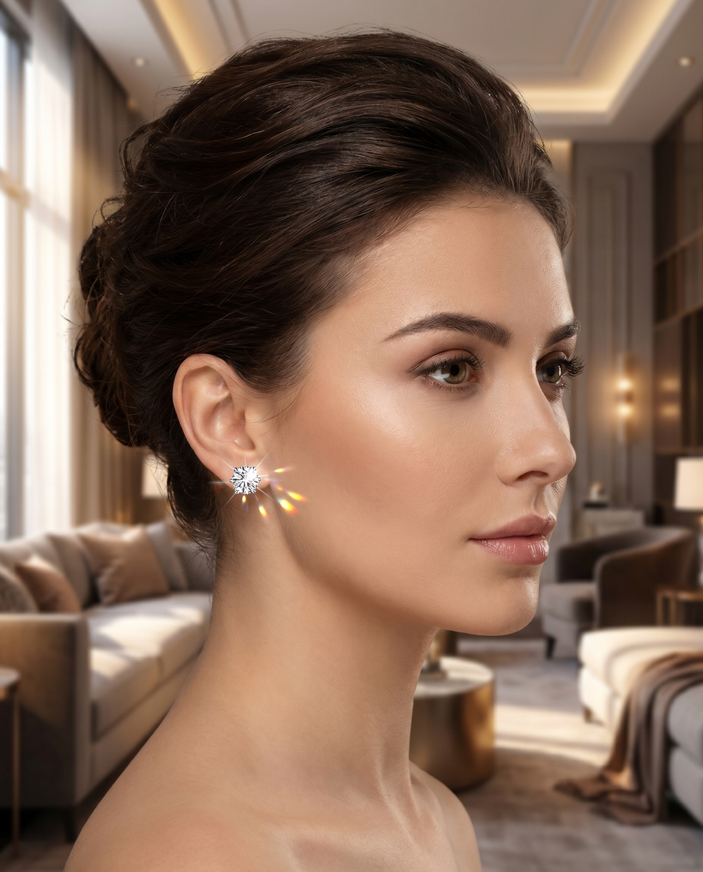 Moissanite Stud Earrings in 925 Sterling Silver – Brilliant Sparkle