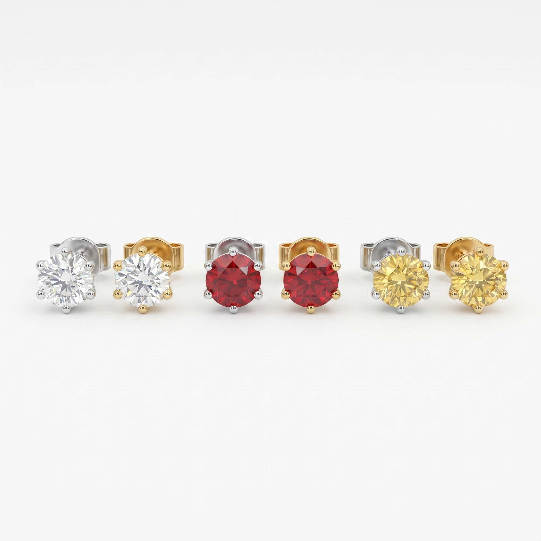 Moissanite Stud Earrings in 925 Sterling Silver – Brilliant Sparkle