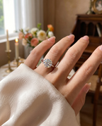 Moissanite Solitaire Ring – 925 Sterling Silver Engagement Sparkle