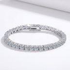 Moissanite Tennis Bracelet in 925 Sterling Silver – 3mm Brilliance