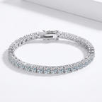Moissanite Tennis Bracelet in 925 Sterling Silver – 3mm Brilliance