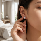 Moissanite Stud Earrings in 925 Sterling Silver – Brilliant Sparkle