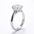 Moissanite Solitaire Ring – 925 Sterling Silver Engagement Sparkle