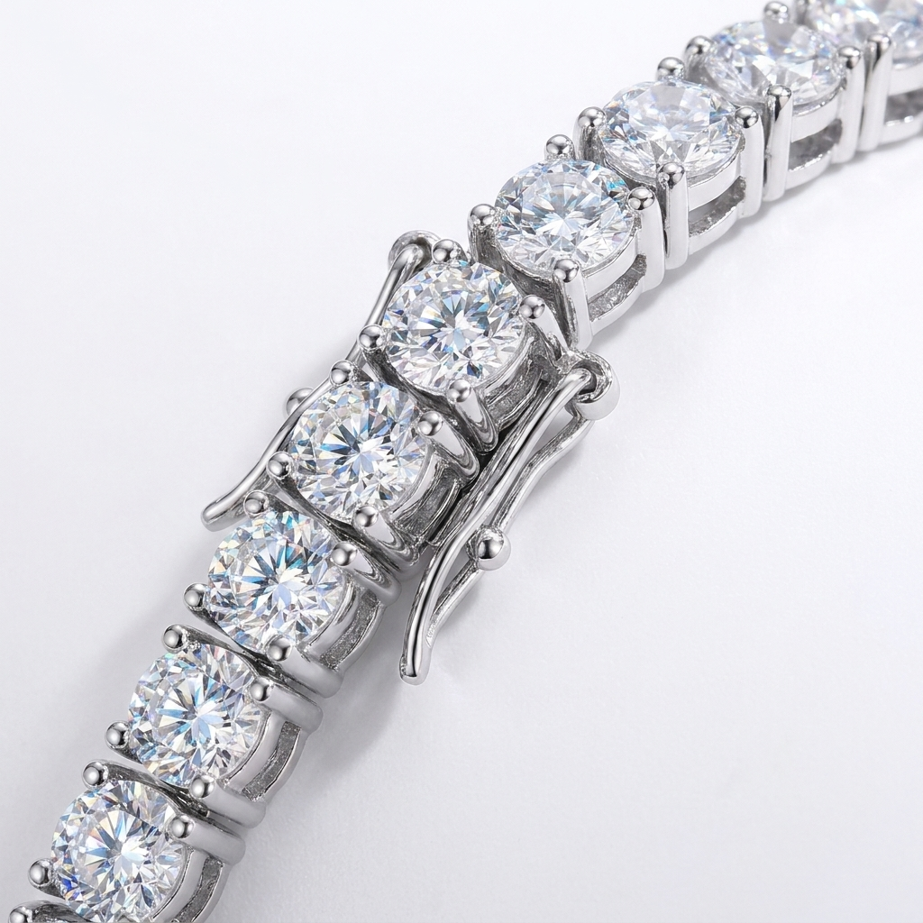 Moissanite Tennis Bracelet in 925 Sterling Silver – 3mm Brilliance