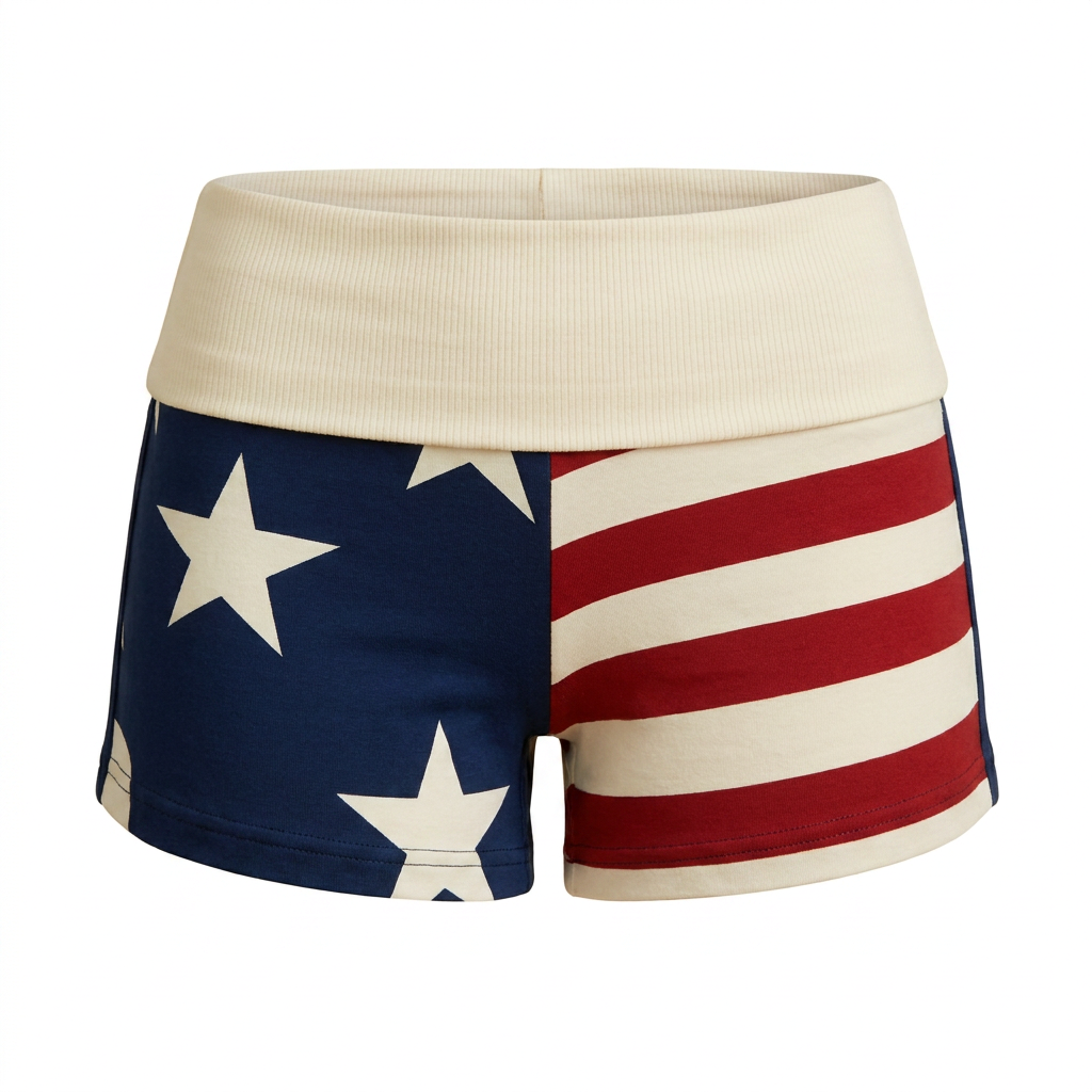 Patriotic Pajama Shorts for Cozy Comfort in Soft Stretch Fabric