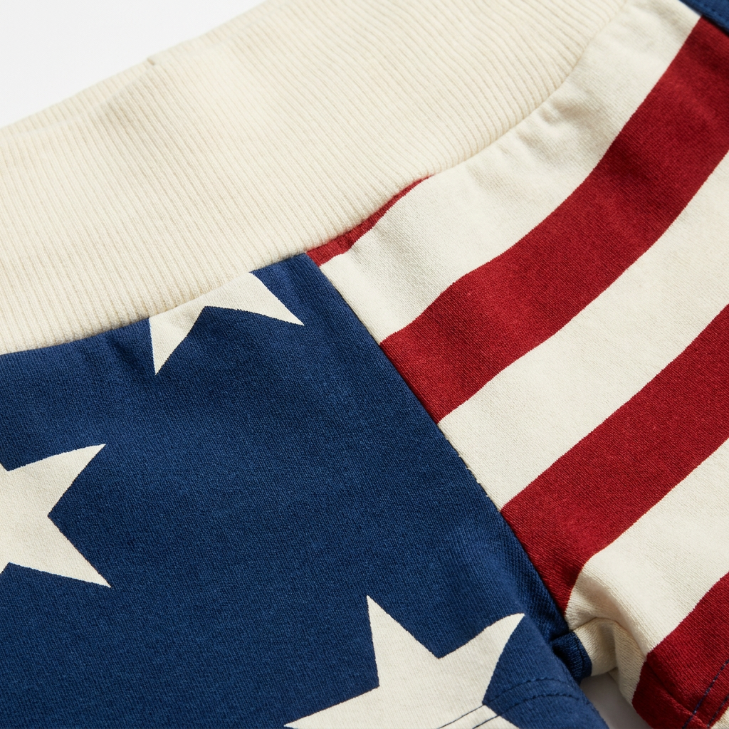 Patriotic Pajama Shorts for Cozy Comfort in Soft Stretch Fabric