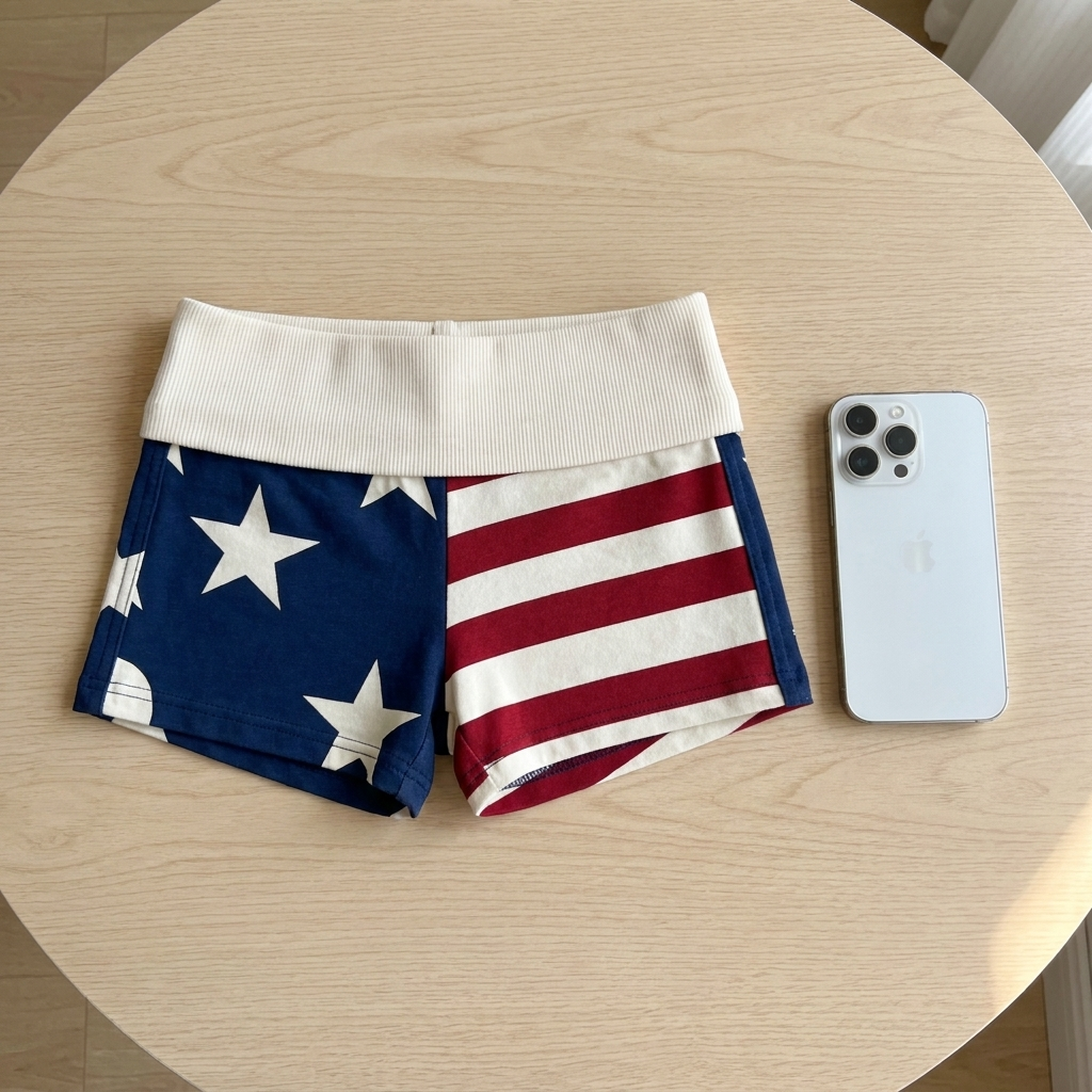 Patriotic Pajama Shorts for Cozy Comfort in Soft Stretch Fabric