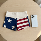 Patriotic Pajama Shorts for Cozy Comfort in Soft Stretch Fabric