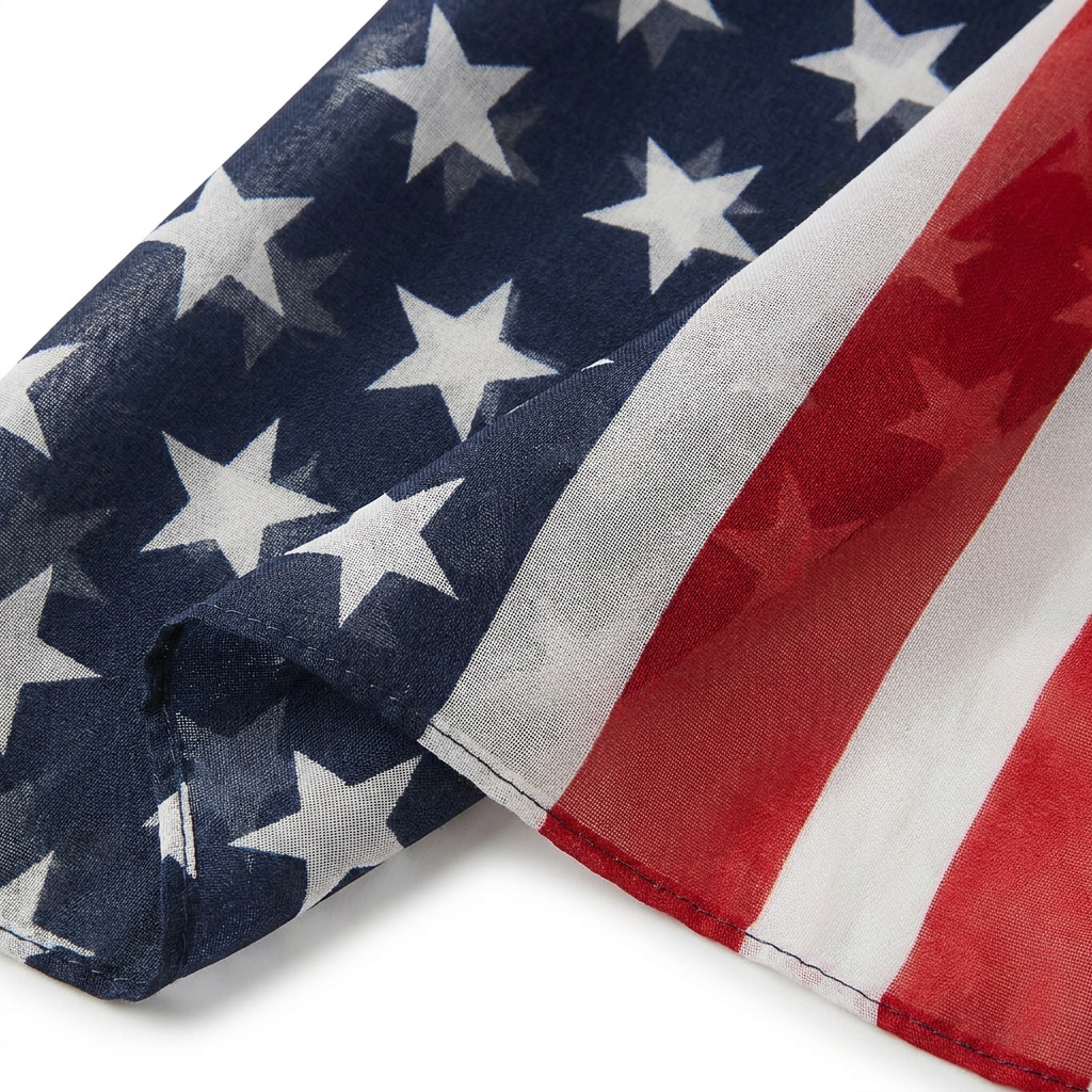 American Flag Shawl Scarf – Versatile Style in Lightweight Fabric