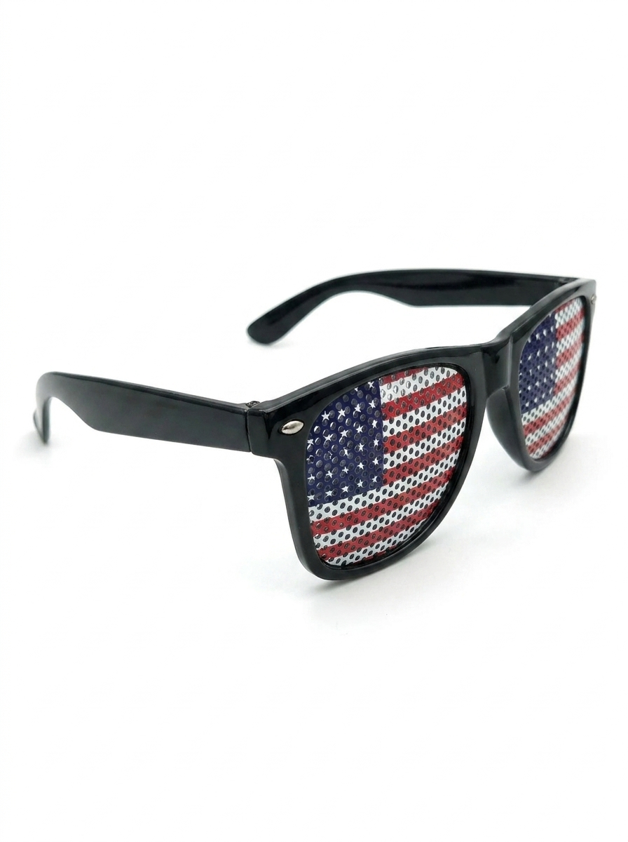 Flag Accent Sunglasses – Statement Style Square Frame Shades