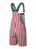 American Flag Short Overalls – Patriotic Summer Festival Romper