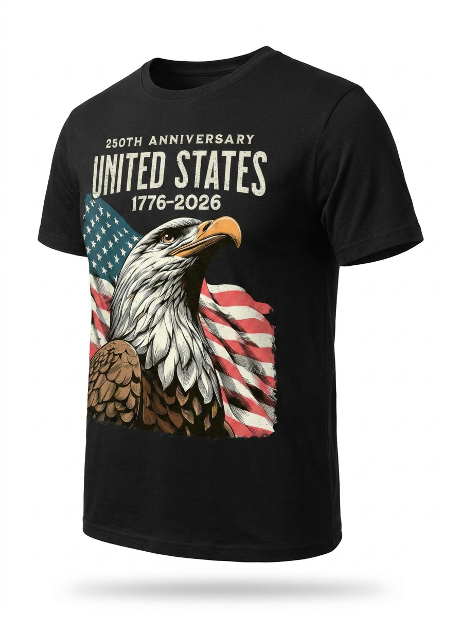 USA 250th Anniversary Patriotic T-Shirt – Soft Cotton Graphic Tee