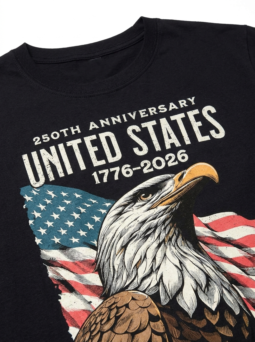 USA 250th Anniversary Patriotic T-Shirt – Soft Cotton Graphic Tee