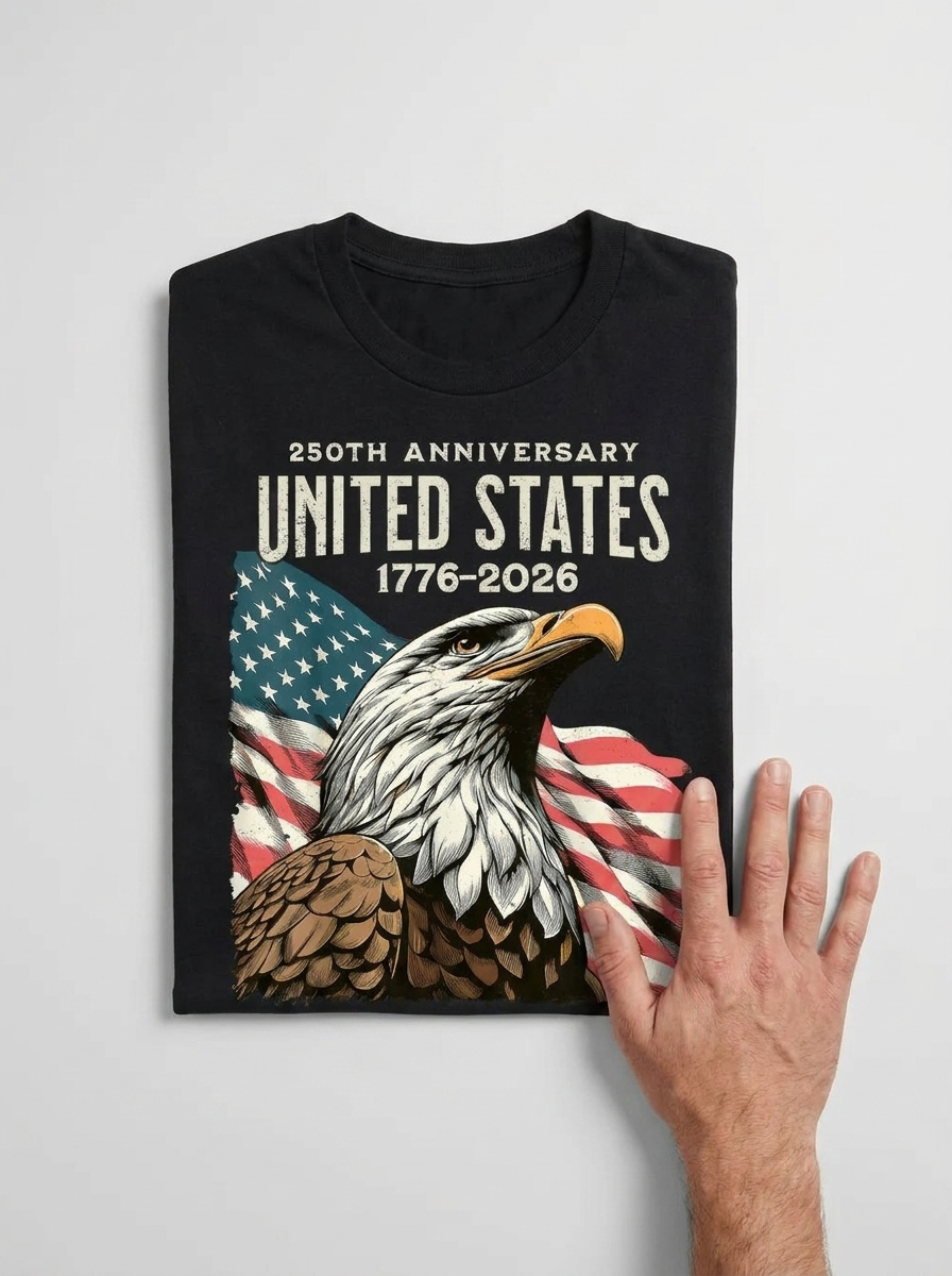 USA 250th Anniversary Patriotic T-Shirt – Soft Cotton Graphic Tee
