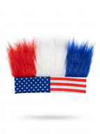 Patriotic Faux Hair Headband – Bold USA Spirit Statement Piece