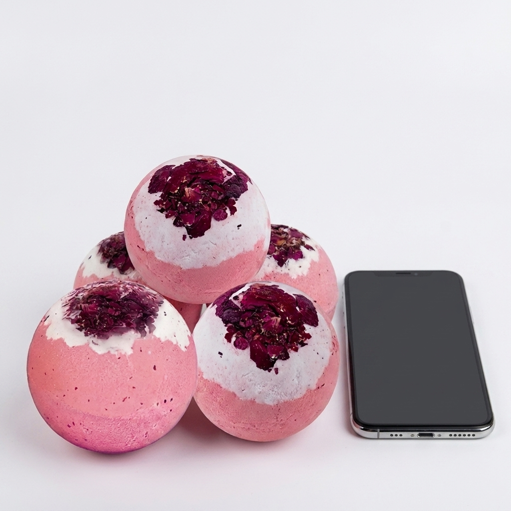 Bath Bomb Gift Set for Relaxing Soaks & Handmade Bubble Fizzers