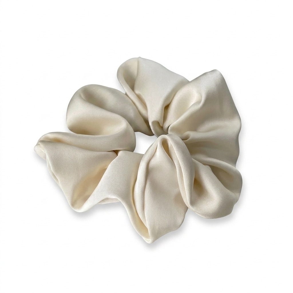 Silk Satin Scrunchie – Gentle Hold & Soft Shine Hair Tie
