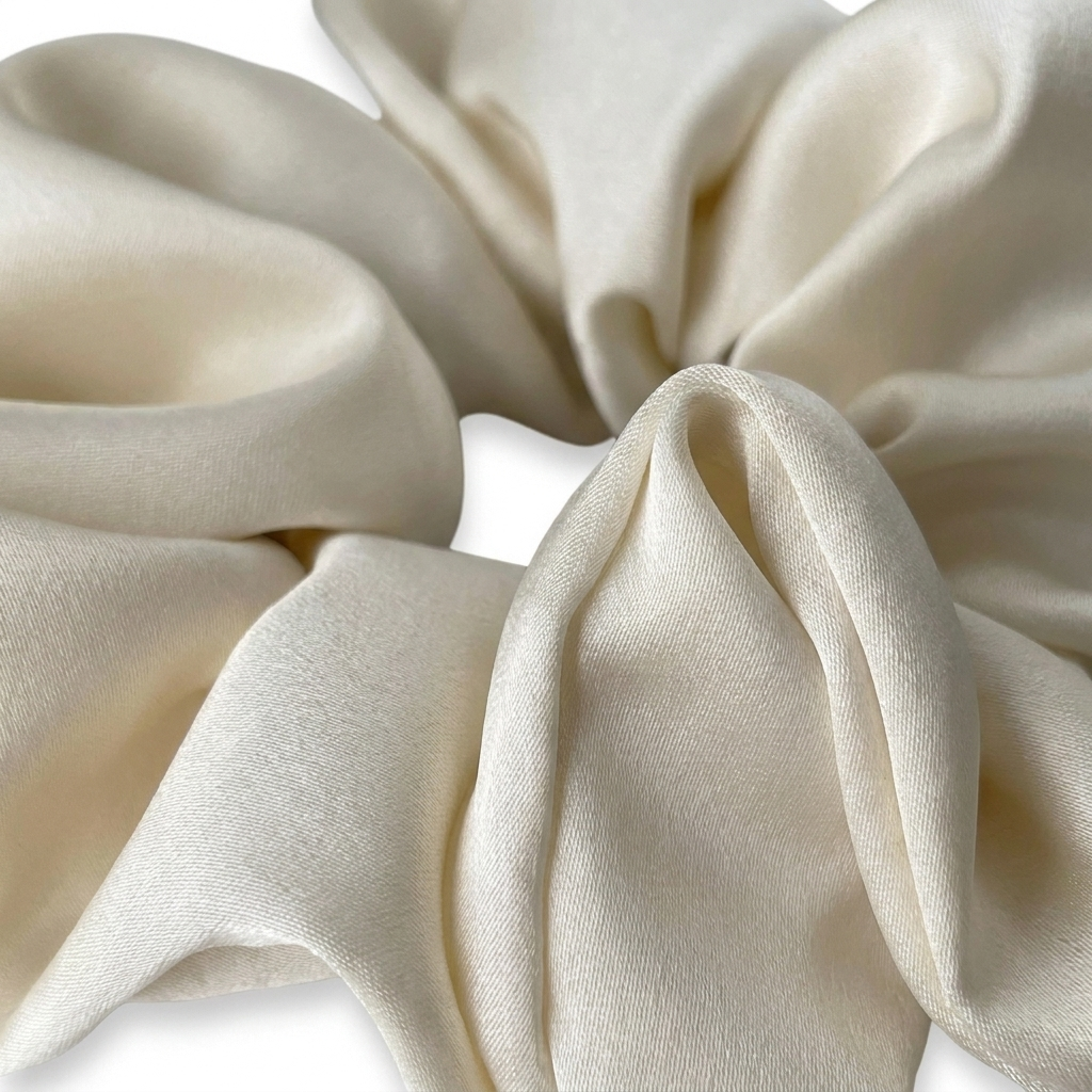 Silk Satin Scrunchie – Gentle Hold & Soft Shine Hair Tie