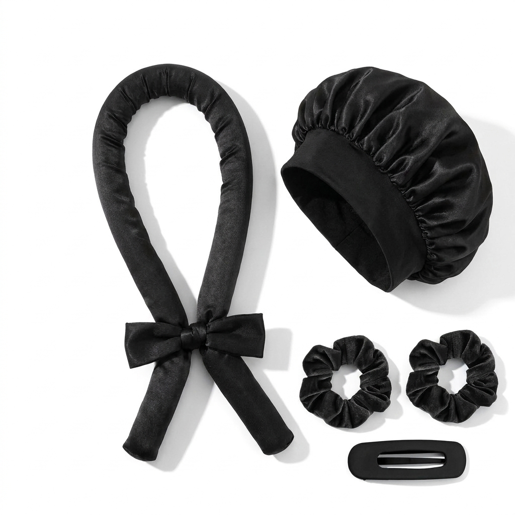 Heatless Curling Headband – Soft Satin Overnight Hair Curler