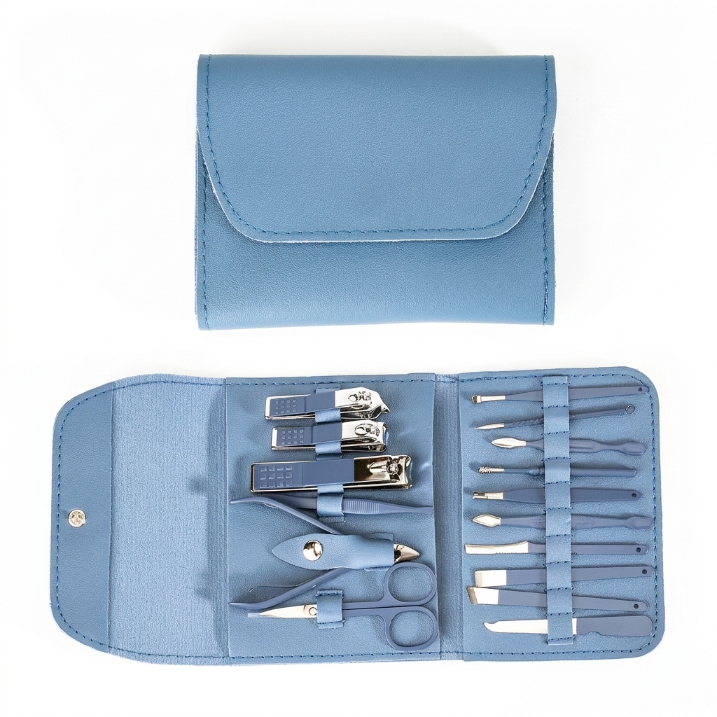 16-Piece Manicure Set for Complete Nail Care & Stainless Steel Tools