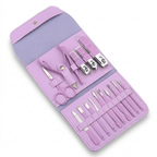 16-Piece Manicure Set for Complete Nail Care & Stainless Steel Tools