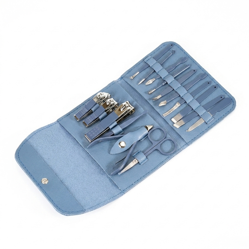 16-Piece Manicure Set for Complete Nail Care & Stainless Steel Tools