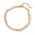 Pearl Chain Anklet – Elegant Summer Style in Stainless Steel