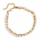 Pearl Chain Anklet – Elegant Summer Style in Stainless Steel