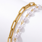 Pearl Chain Anklet – Elegant Summer Style in Stainless Steel