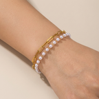 Pearl Chain Anklet – Elegant Summer Style in Stainless Steel