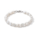 Oval Pearl Chain Bracelet – Classic Style with Imitation Pearls