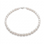 Oval Pearl Chain Bracelet – Classic Style with Imitation Pearls