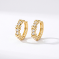 Cross Zircon Stud Earrings – Elegant Sparkle with Vintage Design