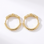 Cross Zircon Stud Earrings – Elegant Sparkle with Vintage Design