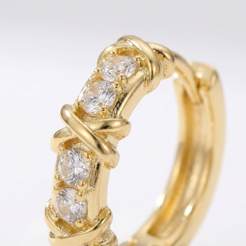 Cross Zircon Stud Earrings – Elegant Sparkle with Vintage Design