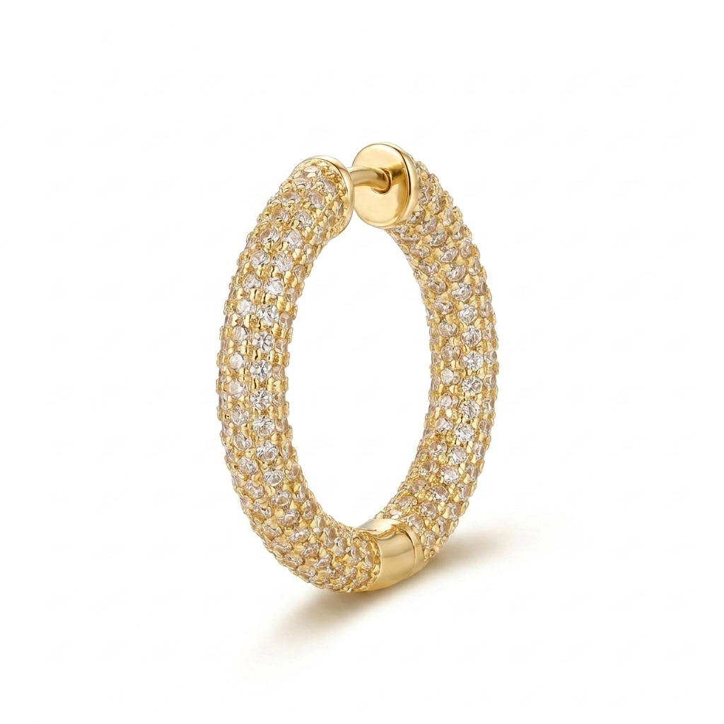 Cross Zircon Stud Earrings – Elegant Sparkle with Vintage Design