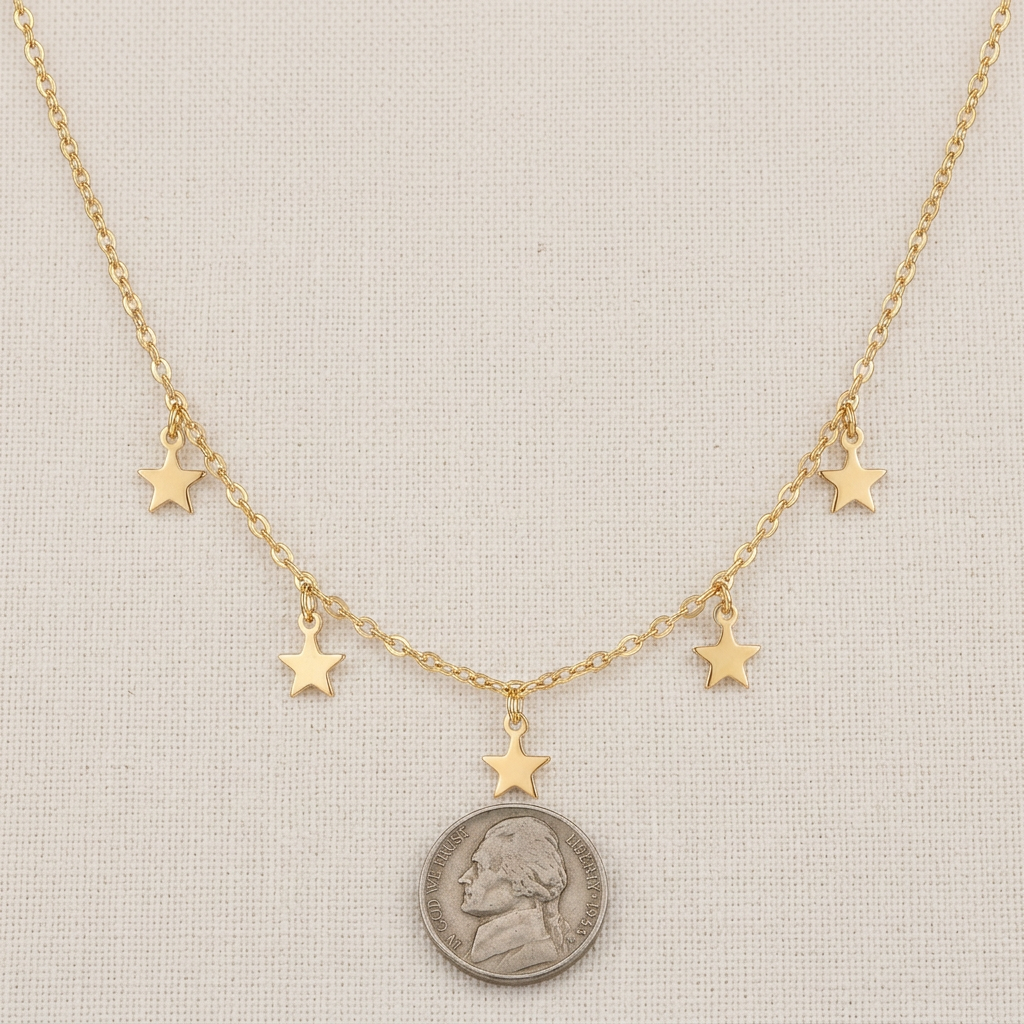 Star Tassel Choker Necklace – Boho Style with Vintage Pendant