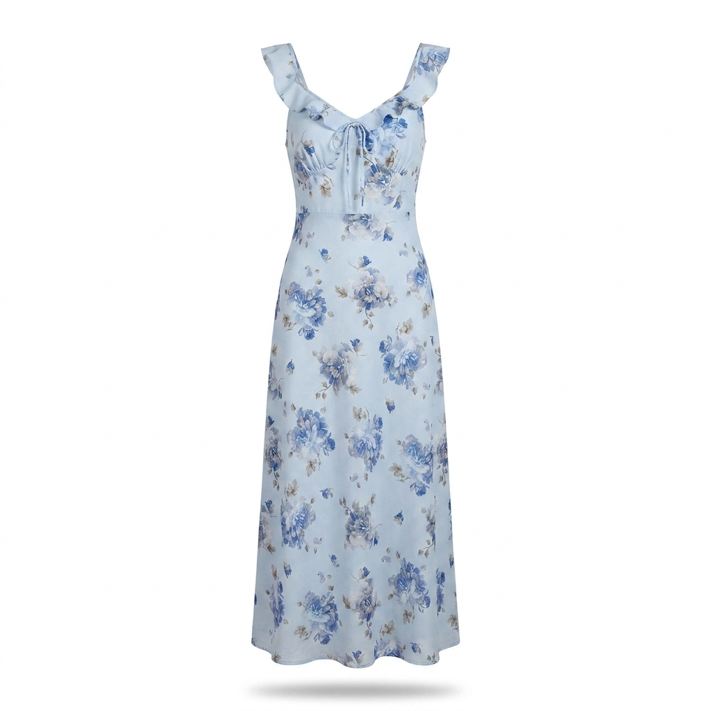 Floral Sling Dress – Effortless Summer Style with Backless Design
